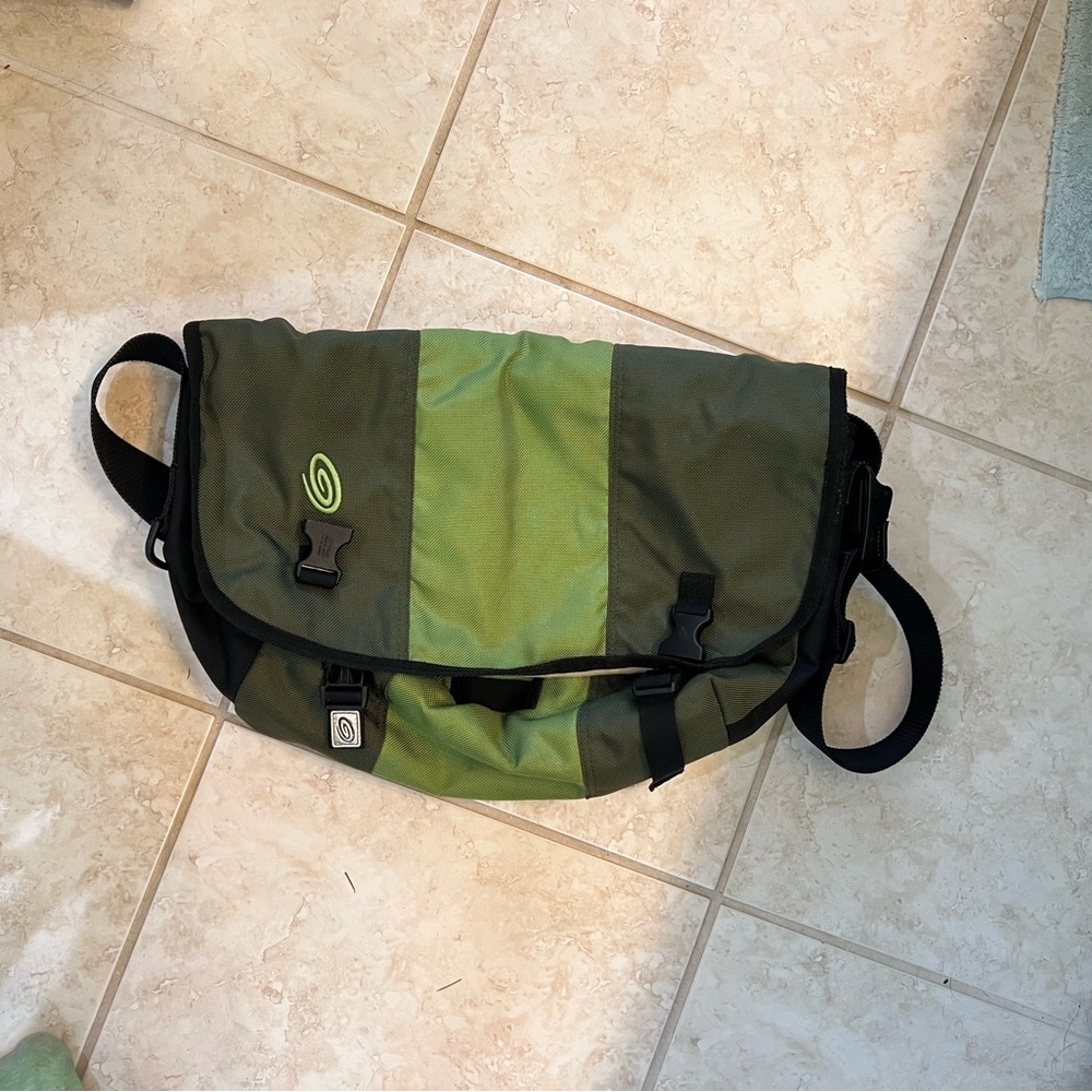 Timbuk2 Green and Black Tactical Messenger Bag